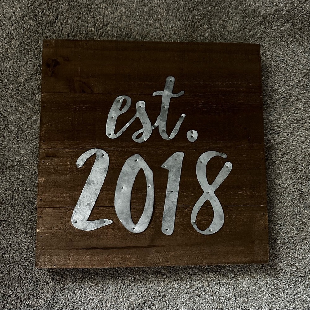 2018 Wooden Sign